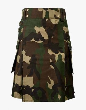 Army Camo Utility Tactical Kilt For Men
