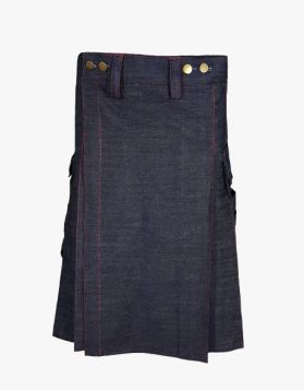 BLUE DENIM KILT FOR MEN