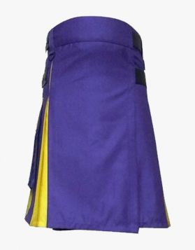 Blue Yellow Hybrid Kilt for Women