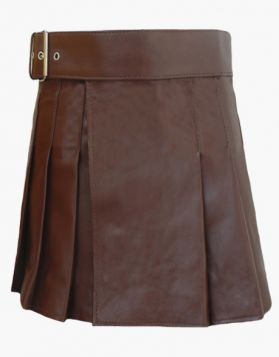 Brown Leather Kilt