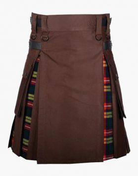  Brown & Buchanan Tartan Hybrid Kilt - Front Image 