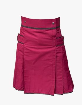 Burgundy New Style kilt UK