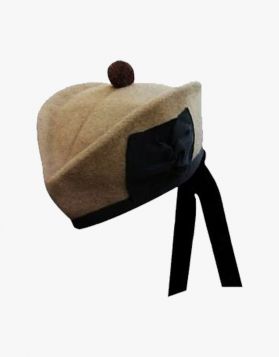 Khaki SCOTTISH HIGHLAND GLENGARRY HAT