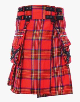 Cato Royal Stewart Tartan Utility Kilt- Front Image 