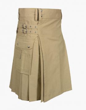  MEN'S CLASSIC KHAKI UTILITY KILT
