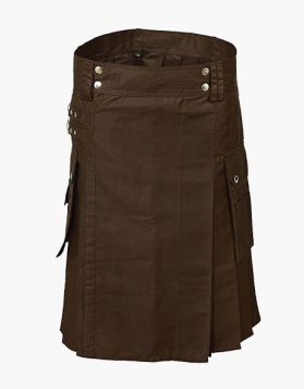 Custom Dark Brown Utility Kilt 