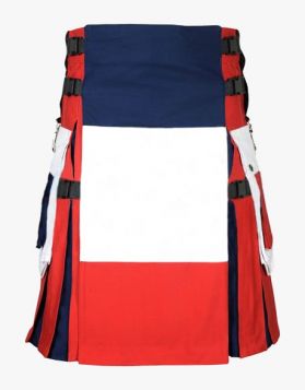 French Patriot Cotton Hybrid Utility Kilt