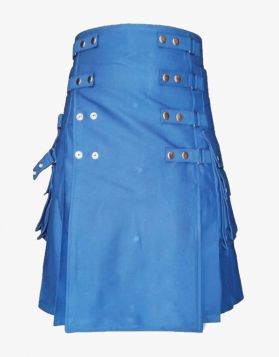 Lustrous cotton utility kilt 