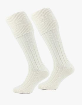 White PREMIUM KILT HOSE