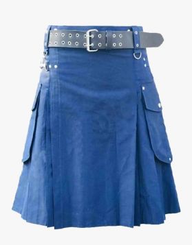 ROYAL BLUE UTILITY KILT 