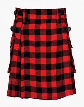 Scottish Modern Rob Roy Tartan Utility Kilt - Front Image